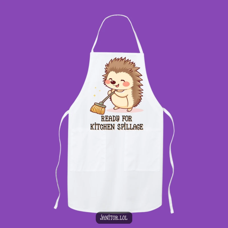 Funny Hedgehog Cleaning Apron - Hilarious Chef Wear for Tidy Cooks!