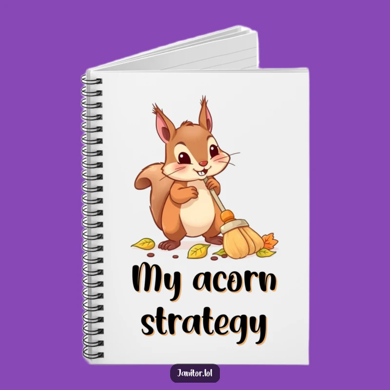 Funny Squirrel Sweeping Notebook: Organize Your Thoughts with Autumnal Precision