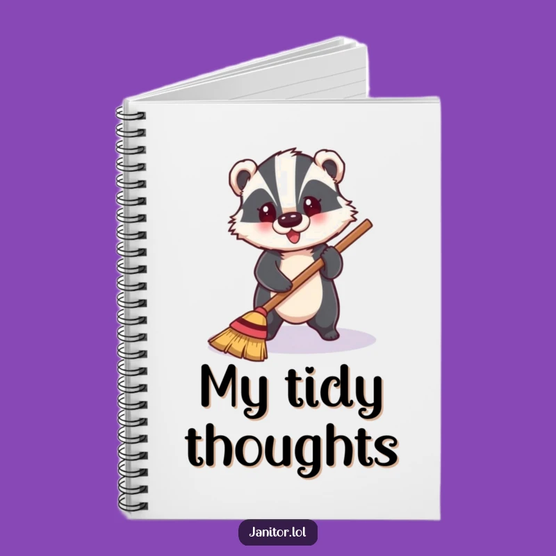 Funny Badger Sweeping Notebook: Hilarious Journal & Cleaning Gift